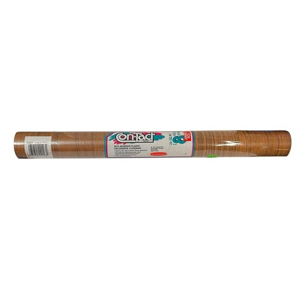 Con-Tact Brand Self-Adhesive Shelf Liner Chestnut Wood Grain Crafts 18" x8 Yards - Picture 2 of 11